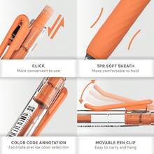 朗格36-90色圆珠笔，0.7mm笔尖，可伸缩，大容量墨水，适用于绘画、勾线、涂色、学习、记笔记、高亮等，专业美术用品，返校季礼物，送给朋友、家人和学生