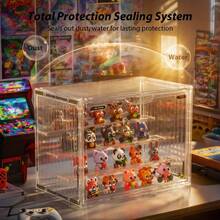 Senmeo Clear Acrylic Display Case (Dustproof Storage), Transparent Box For Figurines/Models/Collectibles - 透明色 - 查看 3