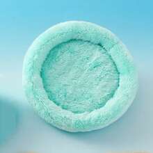 1 件超柔软毛绒宠物床 - 舒适温暖的仓鼠睡窝，带防滑底部和隔热垫，非常适合豚鼠和其他小动物，圆形蓬松多彩设计