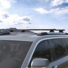 Barras transversales para techo, compatibles con Grand Cherokee 2011-2021 con rieles laterales ranurados, capacidad de carga de 200 libras, barras transversales de aluminio con cerraduras, para bolsa de carga en el techo, equipaje, kayak, bicicleta - 2011-2021 con rieles laterales ranurados, - Ver 9