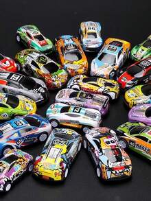10pcs/20pcs/30pcs Metal Toy Car Series - Pull Back Friction Toy Cars - Metal Toy Cars - Metal Racing Cars - Ideal Gift For Kids - Birthday/Christmas Gift - Multicolor - View 4