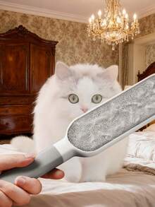 1pc Reusable Lint Brush, A Magical Anti-Static Lint Remover That Can Scrape Off Pet Hair, Human Hair, Paper Scraps, Dandruff Stuck On Clothes. Double-Sided Design Suitable For Wool Coats And Other Lint-Prone Clothes, Also Can Be Used As A Bedsheet Lint Remover - Multicolor - View 8