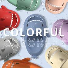 Zapatillas de casa de adulto en forma de tiburón de EVA Zapatillas - Azul - Ver 5