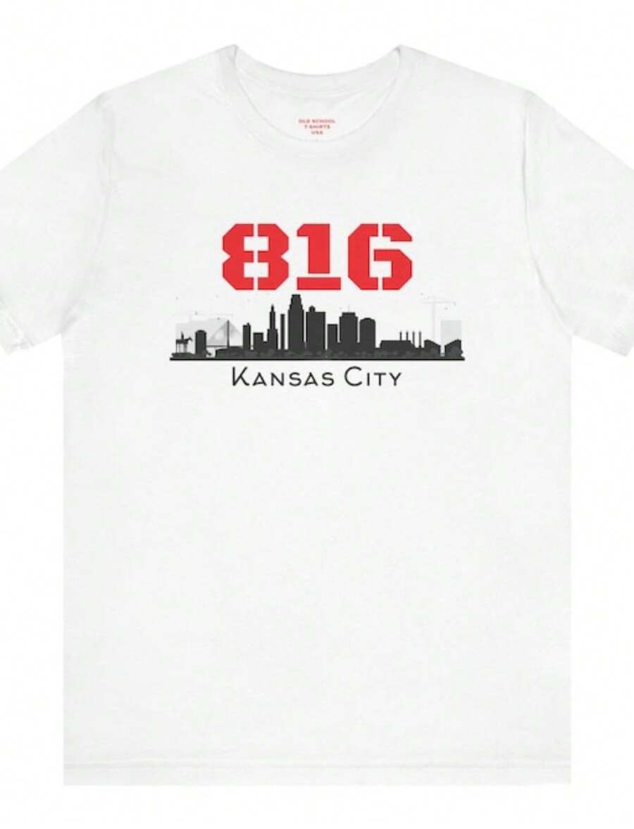 Kansas City Tribute T-Shirt, Uni Tee, Graphic Tee, Vintage Tee, Midwest Shirt, Travel Shirt.Jpg - trắng - Xem 1