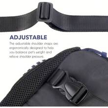 Dog Backpack - L + Blue - View 3
