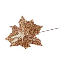 Christmas Artificial Flower, Shiny Colorful Tree Topper Stem Home Decor Party Favor - Gold - View 6