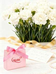 4 PCS Valentine's Day LOVE Candy Box, Valentine's Day Gift Box, Ribbon Gift Box, Wedding Candy Box, Party Gift Bag, Mother's Day Gift Box, Birthday Gift Packaging, Valentine's Day Decoration