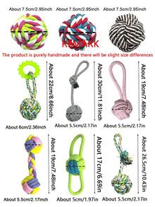 9 Pack XL Dog Chew Toys - Large Breed Aggressive Chewers, Durable Puppy Teething, Heavy Duty Cotton Rope Toys Dog Chew Toy Rope Knot Set, Durable Training Interactive Dog Rope Toy, Suitable For All Sizes Of Dogs To Play And Interact With. Chewing Knots, Multi-Functional Grinding Rope For Indoor And Outdoor Training