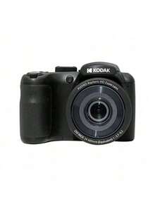 Kodak AZ255 Travel Photography Camera, 25x Optical Zoom, Optical Image Stabilization, 16.35MP, 24mm Wide Angle, HD Video, 3-Inch Screen, CMOS Sensor, Black Package - Black Suit - View 2