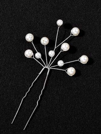 1件新娘头饰花朵婚礼庆典甜美珍珠发饰头饰长款星空发饰发叉发夹，礼物，旅行，女士礼物，发饰，圣诞礼物，女士圣诞礼物，圣诞礼物，成人圣诞礼物，发饰，成人礼物 ...