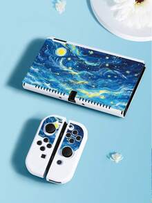 Ayotu Space, Ocean & Black Cat Theme Switch Protective Case, Compatible With New Switch 2 (2025)/Switch NS/Switch OLED, Can Be Installed On The Dock Without Removing The Protective Case, Universal Game Controller Protective Cover, Switch Gaming Accessories, Anti-Fall, Anti-Scratch, Romantic For Autumn/Winter, Back To School Season, Christmas, Valentine's Day Gift - Multicolor - View 4