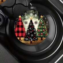 Un coussin de siège de voiture intérieur d'arbre de Noël festif, fabriqué en matériau PVC avec des propriétés antidérapantes et lavable. Convient pour les intérieurs de voiture, les cuisines, les tables basses - un cadeau de Noël idéal pour les hommes et les femmes