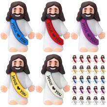 50PCS Little Jesus Figures, Mini Jesus Figurines In Bulk, Multicolor Tiny Jesus Figures, Miniature Figurines To Hide And Seek Religious Gifts For Easter Egg Stuffers - Nhiều màu - Xem 1