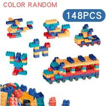 106/148/256pcs 现代彩色小颗粒积木玩具（带轮子）儿童拼装玩具男孩女孩大脑开发益智玩具3-12岁房间装饰冬季礼物男孩房间游戏室, 积木, 男孩玩具 - 彩色 - 查看 11