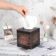 Metall Taschentuchbox, erhältlich in den Farben Kupfer, Weiß und Schwarz. Exquisites Aussehen mit gepunktetem Texturdesign, minimalistisch aber stilvoll. Kann im Wohnzimmer, Schlafzimmer oder Büro platziert werden, praktisch für das Entnehmen von Taschentüchern und Hinzufügen modischer Akzente zum Raum, praktisch und dekorativ.