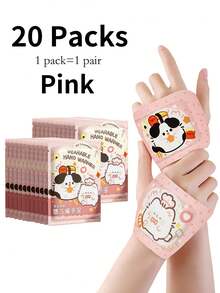 20片/10片/5片装自发热暖手贴，冬季防寒贴片，手部保暖贴，适合书写、电脑工作、游戏，冬季保护双手免受冻伤，冬季必备小工具，男女通用双色，情侣圣诞礼物，暖手贴，男士礼物，圣诞袜填充物，可充电保温暖手贴，闺蜜节礼物，小狗礼物，嘉年华礼物