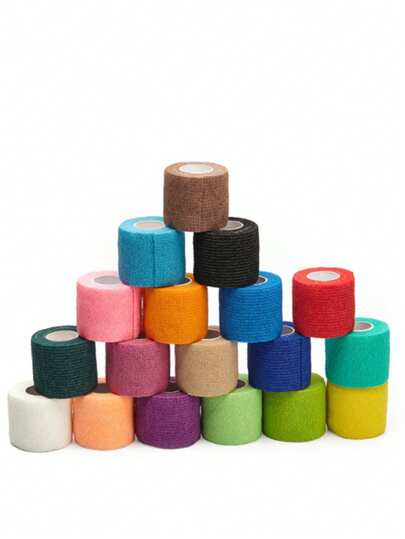 6/15/28 rollos de 2,5 cm*2 m Vendaje elástico para mascotas, vendaje para dedos, cinta elástica, equipo de protección para muñeca, rodilla, codo, tobillo, baloncesto