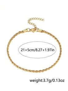 1 Stück Damen Edelstahl Gold Minimalistische Kette Fußkette, vielseitiges geschichtetes Accessoire