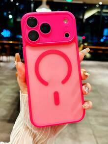 Ốp lưng từ tính cao cấp, mờ trong suốt, chống sốc, tương thích với iPhone 16 15 14 13 12 11 Pro Max, hỗ trợ sạc không dây MagSafe, chống nước, chống rơi vỡ, chống trầy xước, thích hợp làm quà sinh nhật. - Đỏ - Xem 37