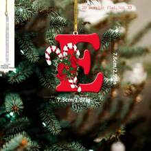 1 pièce Lettre anglaise plate en acrylique pour décoration suspendue, décoration d'arbre de Noël pour la maison et les fêtes, cadeau de vacances - sans pile nécessaire, décoration d'arbre de Noël, décoration de fête du Nouvel An, ornement suspendu, convient pour la décoration d'intérieur hivernale et les célébrations de vacances, fête de festival, fête de Noël, décoration de chambre, décoration de vacances, décoration de festival, faveur de fête, décoration de fête de Noël amusante, Joyeux Noël, Bonne année, décoration de Noël, cadeau de Noël parfait pour les amis