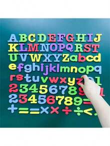 26-79pcs Magnetic English Letters And Numbers Fridge Magnets, Educational Teaching Aids, Suitable For Home Decor, Refrigerator Magnets, Holiday Decoration, Graduation Ceremony, Halloween, Christmas (Random Color For This Batch) - Multicolor - View 3