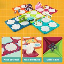 Juguetes de Construcción de Pistas para Niños, Juguetes de Coches de Dinosaurios Eléctrico, Juego de Pista Montessori, Regalos para Niños y Niñas - 1 - Ver 7