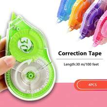 Smooth & Quiet Correction Tape - Random Color - 1pc With Large Capacity For Easy Mistake Correction