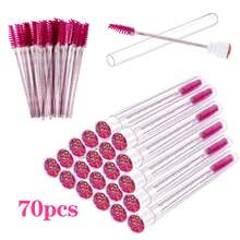 Waloshow 50pcs/Set Reusable Eyelash Brush With Tube, Spiral Eyelash Comb With Container, Disposable Eyebrow Brush Wholesale - Multicolor - View 17
