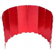 Dioche Parabrisas de Camping, Parabrisas Plegable para Camping Cocina Estufa de Gas Escudo Pantalla de Viento Cortavientos al Aire (Rojo) - 1 - Ver 4