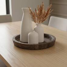 1pc/Set Vase Set - 3 Small Vases For Decor, Modern Bohemian Style Rustic Home Decor, Reeds & Dried Flowers Vase, Creative Stand, Suitable For Table, Bookshelf, Entryway - Retro Morandi Vase Set, Craft Display, TV Cabinet Soft Decor, Beige Vase, Fresh Flower Gift, Birthday Graduation Gift - White - View 6