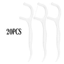 20pcs Dental Floss Picks - Travel Size Oral Care Floss, For Daily Teeth Cleaning, Oral Hygiene, Freshening Breath, Individual Floss Picks Suitable For Hotel Bathroom