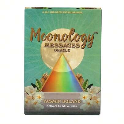 Moonology Oracle Cards - 28-Phase Lunar Cycle Divination Deck With Monthly Moon Messages, Spiritual Guidance & Meditation Tool, Turquoise & Pastel Phases Booklet-Like Guide For Beginners, Goddess Energy Readings
