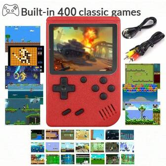 Christmas Decoration Classic Games Portable Game Machine 8 Bit Mini Retro Video 400 Game Console,Games,Christmas,Vintage