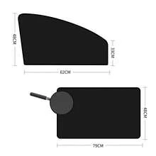 Easypie Selection Magnetic Car Sun Shades - Front, Rear & Side Window Covers For Cars And Trucks - Uv Protection Privacy Shades For Women (Black)