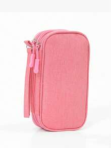 1pc Minimalist Solid Color EVA Digital Storage Bag For Earphones, Data Cables, Charger, Power Bank, Rectangle Box, Travel Essentials For Men And Women, Electronic Accessories Organizer Pouch, Electronic Accessories Digital Storage Bag For Organizing USB Cable, Earphones, Pens, Power Bank And Other Functional Travel Kit Items Charger Box. A Gift For A Woman, A Gift For A Man. - Multicolor - View 14