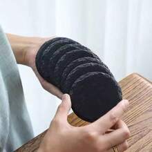 1 Piece Natural Slate Stone Coaster, Tea Coffee Gin Beer Wine Whiskey Gift, Unique Ideal Gift For Him, Her, Boyfriend, Girlfriend, Dad, Mom, Family, Friends, Suitable For Anniversary, Valentine's Day, Mother's Day, Birthday, Holiday Party, Father's Day, Graduation Ceremony, Wedding, Couple Gift, Wedding, Christmas, Gift, Party Favor, Room Decor, Bedroom Decor, Living Room Decor, Art, Home Decor, Fall Decor, Christmas Decor, Christmas - Multicolor - View 7