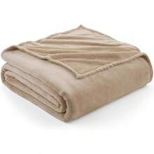 Sofa Blanket Living Room Cover SetFleece Blanket Twin Size, Soft Cozy Twin Blanket, Fuzzy Flannel Blanket Bed, Sofa, Couch, Travel, Camping, 60 X 80 Inches - 淺駝色 - 查看 12