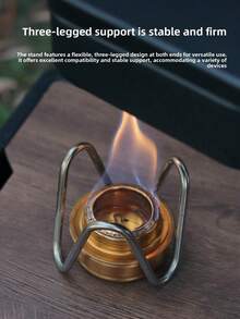 1pc Outdoor Alcohol Stove Stainless Steel Detachable Stand, Portable Creative Stove Stand Camping Accessory