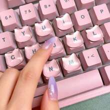 30 件可爱美甲打字工具 - 可选择可爱猫头或俏皮猫爪设计，仅限单一款式（无混合），非常适合在打字时保护指甲 - 彩色 - 查看 12