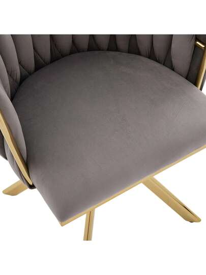 Fluwelen Seats Heavy Metal Frame, 180 Degree Swivel Function, Back, Zachte Luxurious Flexible Between Living Room, Budol Creative Workspace (Set Of 2) view 7