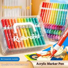 1 件创意新款儿童亚克力马克笔、学生美术水彩笔、不透明重叠彩色画笔、缝纫玩具、旅行玩具、课堂减压玩具、迷你玩具、洗澡玩具、圣诞文具、减压球、生日礼物、圣诞礼物、完美礼物、礼物 - 彩色 - 查看 2