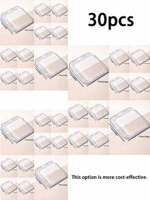 5 piezas/10 piezas/16 piezas Caja de almacenamiento de arte de uñas creativa, estuche de exhibición de arte de uñas de acrílico transparente a prueba de polvo, caja de almacenamiento transparente para joyas/tarjetas - transparente - Ver 13