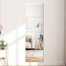 مرآة حائط مركبة مربعة من الأكريليك بأبعاد 30 سم + 35 سم، مرآة حائط ثلاثية الأبعاد من الأكريليك، مناسبة للسكن الجامعي وصالة اللياقة البدنية والممر والغرفة والديكور المنزلي