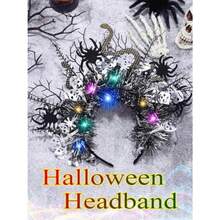Light Up Halloween Headband LED Medusa Costume Hair Accessories For Women