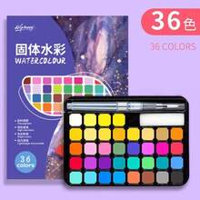 36色固体水彩颜料套装，便携式金属盒包装。这款艺术家级别的旅行水彩颜料套装，装在小巧的金属盒中，是艺术家、初学者和学生的理想之选。 - 粉色 - 查看 11