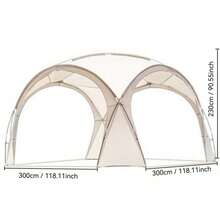 1pc Upgraded 8-Person Camping Tent With 4 Doors - Large Outdoor Shelter, Mosquito-Proof, Lightweight And Portable Tent For Camping, Road Trips, Backyard, Beach, Gatherings - Brown Mesh Tent, Camping Tent, Beach Shade, Multi-Door Shelter