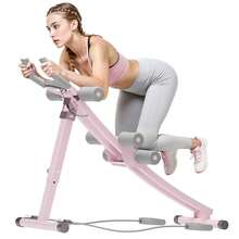 Smart Timing Fitness Ab Machine, Accurate And Efficient Ab Workout Equipment For Home Gym, Height Adjustable Ab Trainer, Foldable Convenient Storage Fitness Equipment Max 440lbs With LCD Display - Pink-monorail - View 2