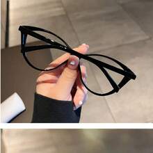 1pc Women's Retro Leopard Eyeglasses - Cat Eye Frame,  Brand Design, Ideal For Computer Work & Reading, Decor Piece - Fits Holiday Party Outfits This Season, Suitable For Gifting & Self-Use - 黑色 - 查看 5