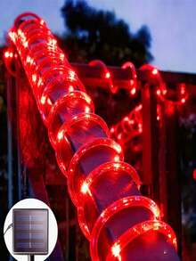 1 Piece Of Colorful LED Tube Light, A Home Decoration Solar Tube Light, Available With 50/100/200/300 Bulbs, With Options For Warm Color/Multicolor/White/Blue, And Various Styles To Choose From. Fun Outdoor Garden Party Decorative Light With 8 Flashing Modes, Solar Powered, Rainproof, And Wire-Free. Luxury Outdoor Camping Decorative Light - Multicolor - View 29
