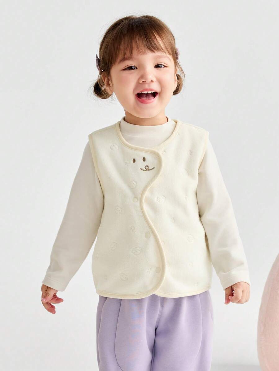 Balabala Young Girl Inner Vest Toddler Autumn Winter 2025 Warm & Cozy - Milky White - View 1